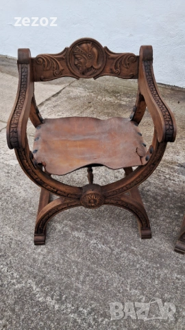 Антикварни кресла масив и кожа, снимка 2 - Дивани и мека мебел - 53354240