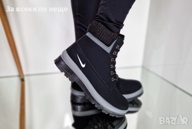 Nike Дамски Черни Меки И Топли Боти Найк Код P1415, снимка 6 - Дамски боти - 52179761