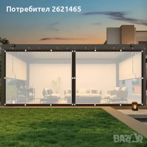 Ветроупорни завеси - прозрачни тип брезент, тенти, шатри, ветробрани, снимка 2 - Градински мебели, декорация  - 47487063