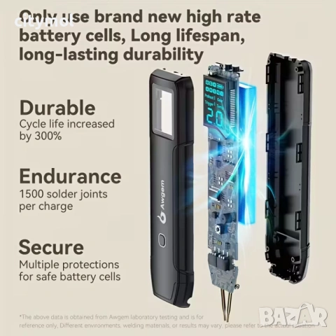 Апарат за точково заваряване, запояване на батерии, 1,8" LCD дисплей, 11 режима, 810А, снимка 4 - Поялници и запояване - 53598519