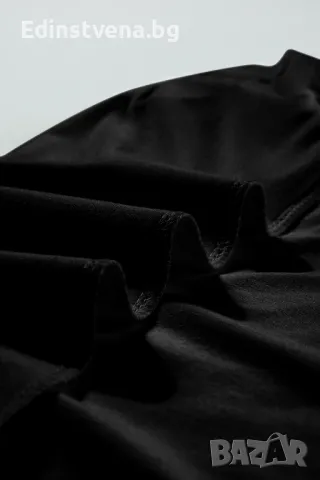 Дамска блуза в черно с къси ръкави с бродерия, снимка 13 - Други - 50022091