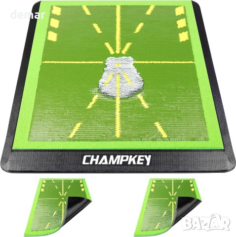Гумена подложка за голф Champkey Premium Golf, 33х43 см, зелена