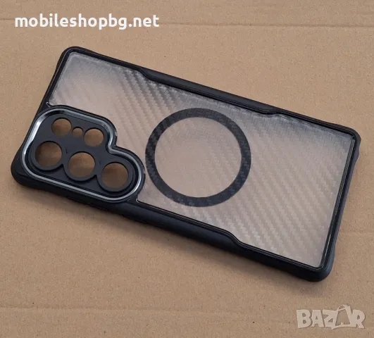 Samsung Galaxy S25 Ultra гръб MagSafe удароустойчив CARBON , снимка 2 - Калъфи, кейсове - 50398604