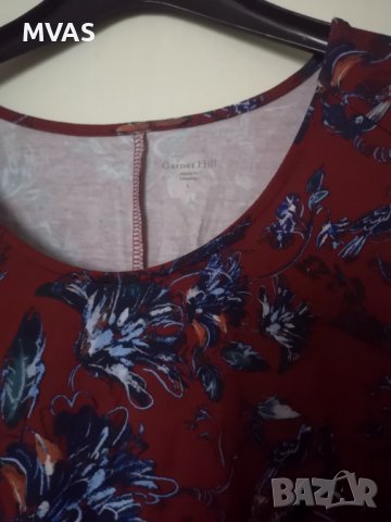 Нова туника еко антиалергичен материал L размер тъмно червено, снимка 3 - Туники - 38346434