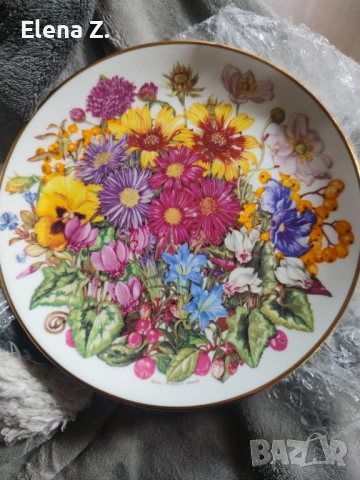2 красиви декоративни чинии от фин костен порцелан , снимка 2 - Декорация за дома - 53575545