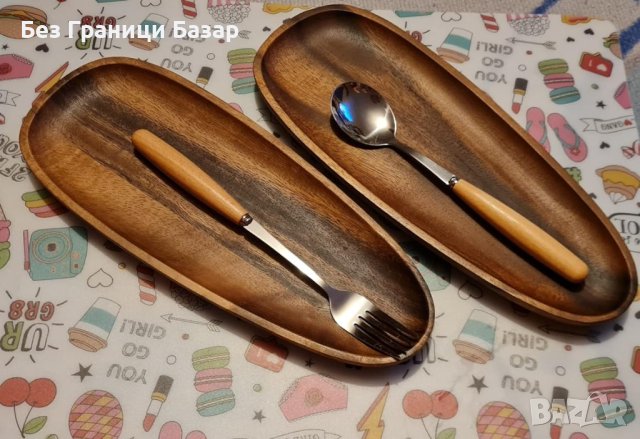 Нова Табла Естествен Овален от Акация - Идеален за Всякакви Храни