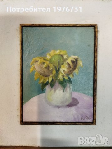 Лот от четири миниатюри натюрморт - с маслини бои , снимка 3 - Картини - 43702770