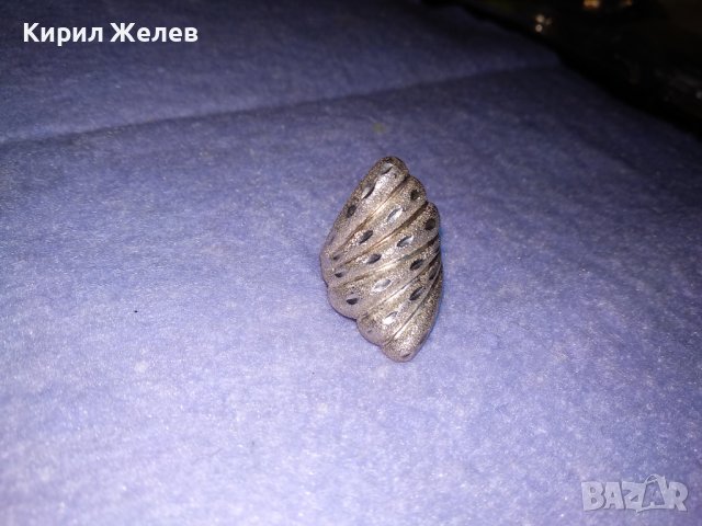 ПРЕКРАСЕН РЪЧНО ОРНАМЕНТИРАН СРЕБЪРЕН АРТ ДЕКО ПРЪСТЕН СРЕБРО 925 с БЯЛА ПОЗЛАТА 34498, снимка 8 - Пръстени - 39460950
