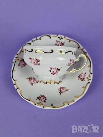 Чаша за кафе с подложна чинийка- Weimar, снимка 3 - Антикварни и старинни предмети - 52415664