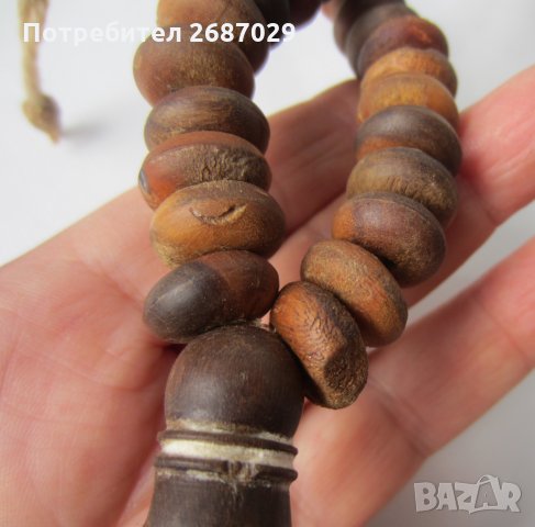 3 стари Броеници: Стара дървена молитвена броеница от Тибет, червена, дърво, снимка 9 - Антикварни и старинни предмети - 32730587