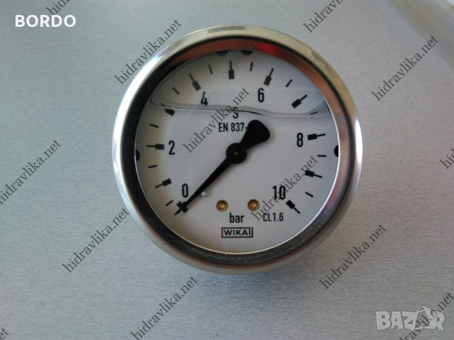 Манометър с глицерин WIKA - Ф63/0-10 bar (аксиален)