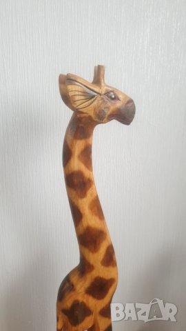 Дървени африкански фигури на жирафи, снимка 2 - Антикварни и старинни предмети - 43900744