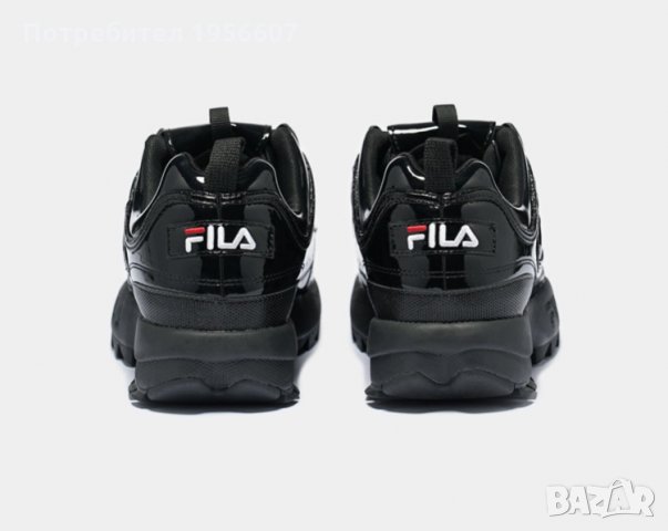 Маратонки FILA DISRUPTOR P в черен цвят с лакиран ефект, снимка 2 - Маратонки - 27217927