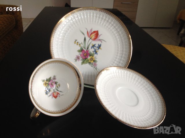 Vintage. Ново трио от Winterling Bavaria за кафе/чай и десерт, чаша и 2 чинии, сервиз, сет, чиния, снимка 3 - Антикварни и старинни предмети - 33395201