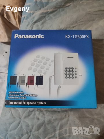 Стационарен телефон Panasonic KT-TS500FX бял, снимка 1 - Стационарни телефони и факсове - 43738919