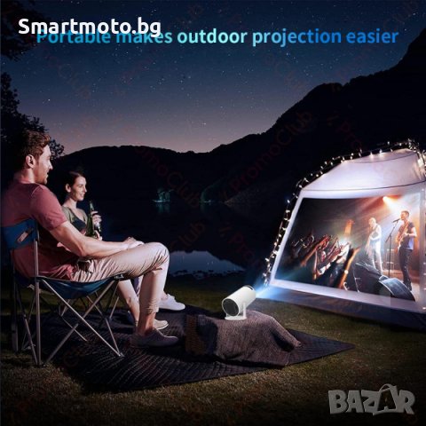 Смарт проектор HY300 PRO - Домашно кино 4K, Андроид 130 inch 170ansi, снимка 3 - Плейъри, домашно кино, прожектори - 43750719