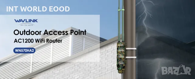 WAVLINK AC1200 двулентов външен рутер Wi-Fi удължител с активен/пасивен PoE, снимка 7 - Рутери - 50322983