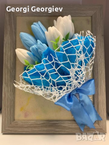 цветя от ароматен глицеринов сапун и Българска роза , снимка 2 - Картини - 43389734