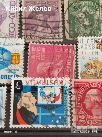 Стари пощенски марки от цял свят смесени БЕЛГИЯ,ДАНИЯ, АМЕРИКА за КОЛЕКЦИЯ 52003, снимка 9 - Филателия - 53198255