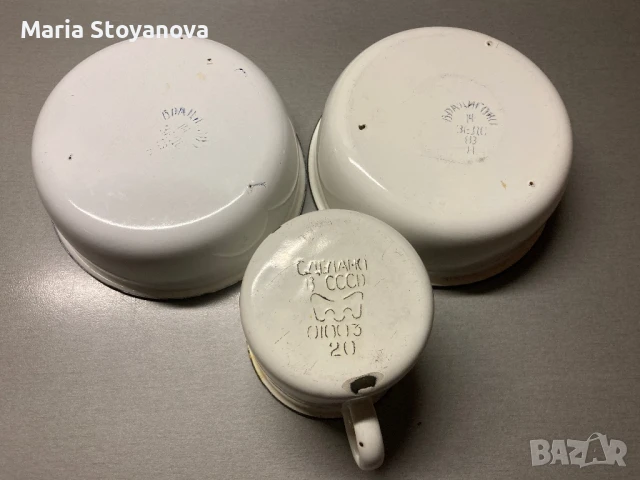 Емайлирани тавички, купички и канче, снимка 6 - Съдове за готвене - 50892536