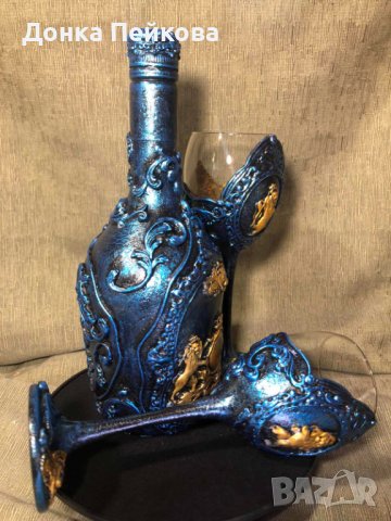 Ръчно изработен сервиз от 3 части, снимка 10 - Декорация за дома - 38506027