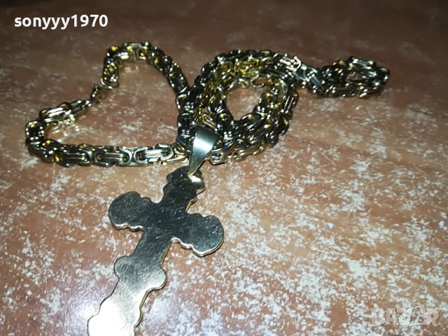 ЗЛАТЕН ЛАНЕЦ С КРЪСТ И ХРИСТОС 0909220857, снимка 3 - Антикварни и старинни предмети - 37945616