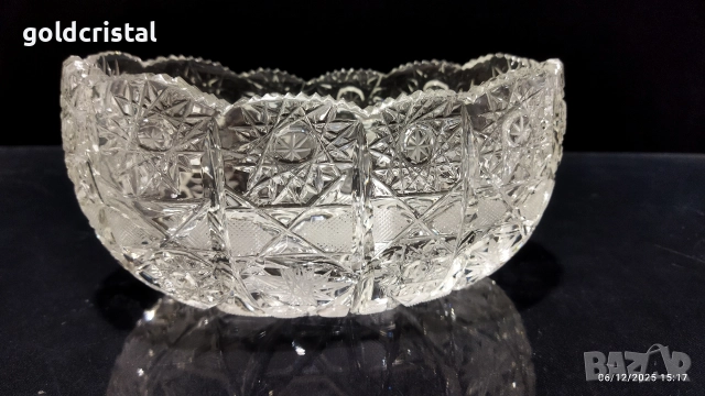 стара кристална купа фруктиера бонбониера , снимка 8 - Антикварни и старинни предмети - 52675100