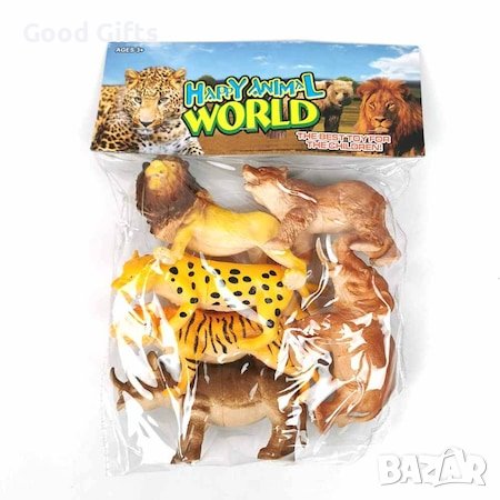Комплект фигурки, диви животни, за игра, снимка 2 - Фигурки - 38095480