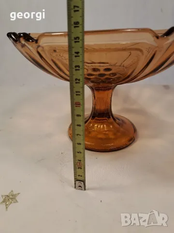 ретро фруктиера от цветно стъкло 25/1, снимка 6 - Аксесоари за кухня - 49886586