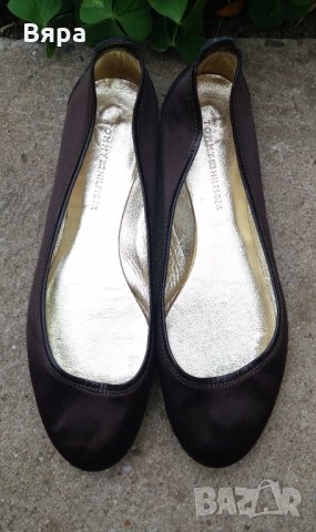 Луксозни пантофки Tommy Hilfiger - сатенени и лачени обувки!, снимка 1 - Дамски елегантни обувки - 27970580