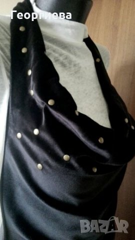 Черен дамски топ  - кадифе 💎 S/М, M💎  арт.295 , снимка 5 - Корсети, бюстиета, топове - 27636724