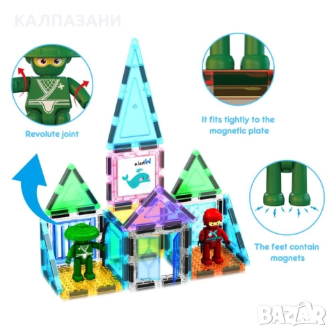 Picasso STEAM Магнитен конструктор в куфарче 100 части PB01, снимка 3 - Конструктори - 52090115