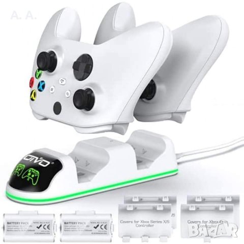 Зарядно устройство за контролер, съвместимо с Xbox Series X|S/Xbox One, станция за зареждане на конт
