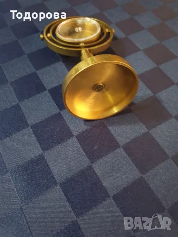 Малък корабен бронзов  жирокомпас - сувенир, снимка 6 - Антикварни и старинни предмети - 50052517