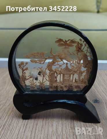 диорама ръчно изработена от корк винтидж за ценители 