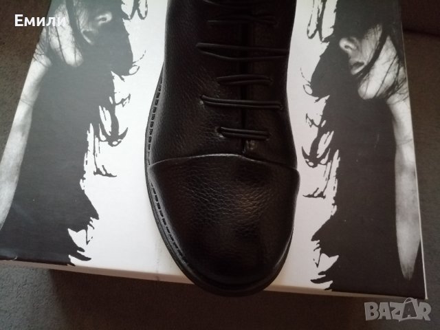 № 39 дамски кожени боти ботуши с връзки в черен цвят, снимка 14 - Дамски ботуши - 43528642