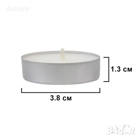 5465 Класическа чаена свещ без мирис, снимка 7 - Декорация за дома - 48401594