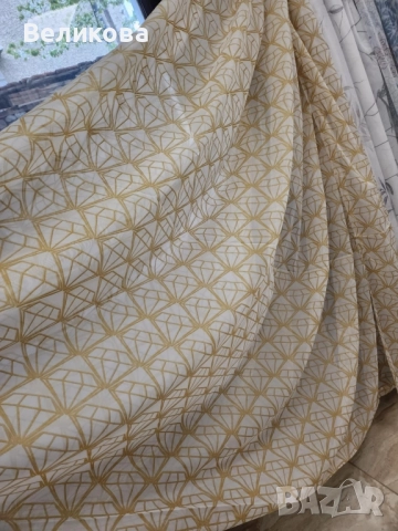 Воал за тънки пердета със жълти линии, снимка 3 - Пердета и завеси - 51787123