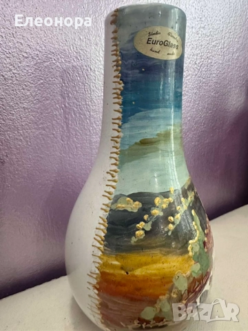 ръчно рисувана ваза, снимка 2 - Вази - 52027646