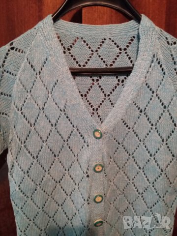 Дамска жилетка плетена къс ръкав и пола, снимка 4 - Жилетки - 28761384