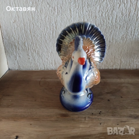 Порцеланова фигурка,фигура паун ЛФЗ, снимка 12 - Колекции - 53332620