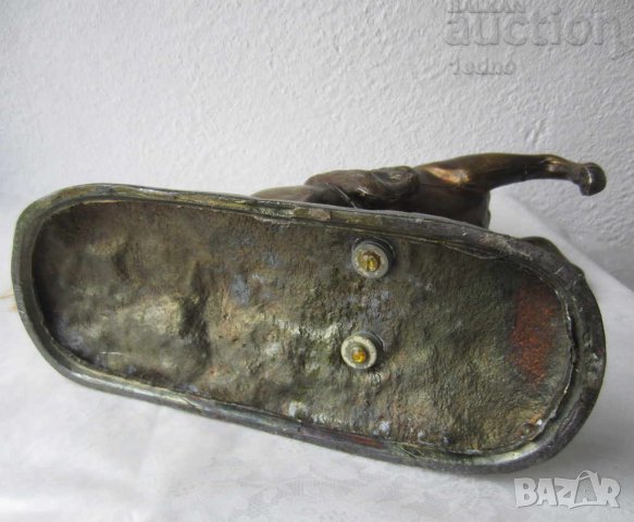  Голям кон пластика метал фигура статуетка, стара, метал, дърво, снимка 7 - Статуетки - 28877668