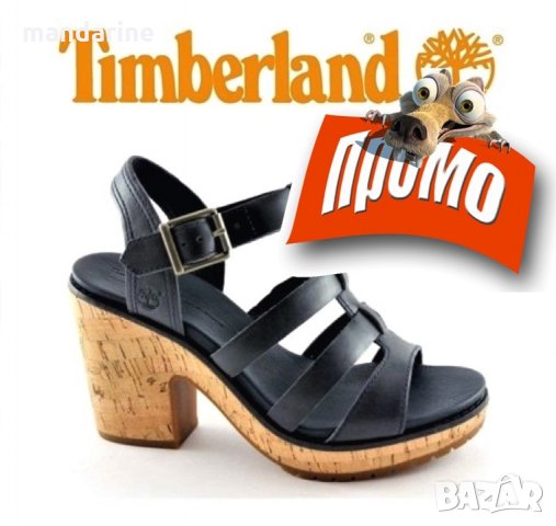 ПРОМО 🍊 TIMBERLAND № 37 & 39 🍊 Кожени дамски сандали DARK BLUE LEATHER нови с кутия, снимка 13 - Сандали - 25310780