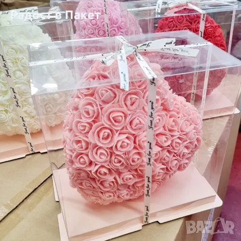 Сърце от рози в подаръчна кутия, снимка 4 - Подаръци за жени - 48815371