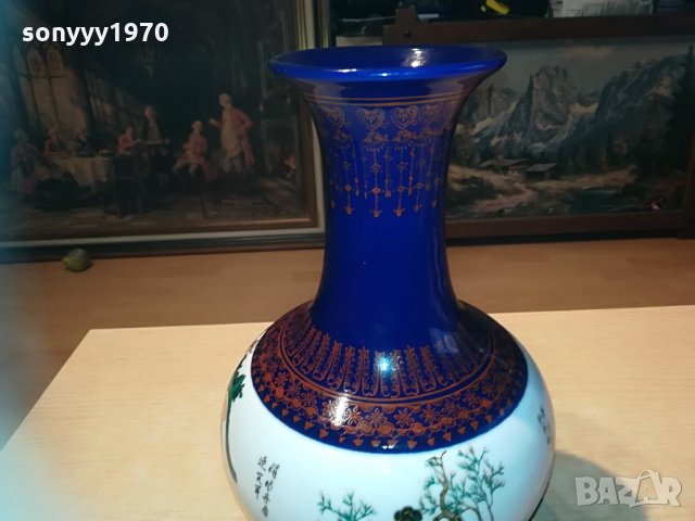 JAPAN-ВАЗА 28см-SWISS 1705210835, снимка 2 - Антикварни и старинни предмети - 32900049