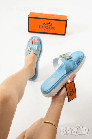 Hermes Дамски Чехли Хермес - Налични Различни Цветове Код E603, снимка 5 - Чехли - 50957584