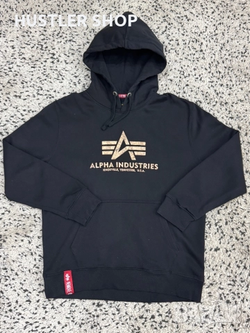 Мъжки суитшърт ALPHA INDUSTRIES. Размер L, снимка 3 - Спортни дрехи, екипи - 52861494