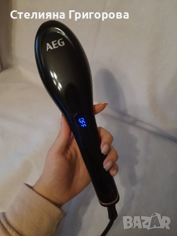 НОВА електрическа четка за изправяне на коса AEG, снимка 6 - Аксесоари за коса - 43259449