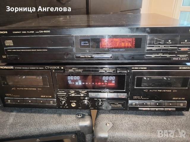 Винтидж CD плейър Hitachi DA-6000 + Pioneer CT-W550R – Made in Japan, снимка 2 - Ресийвъри, усилватели, смесителни пултове - 52877886