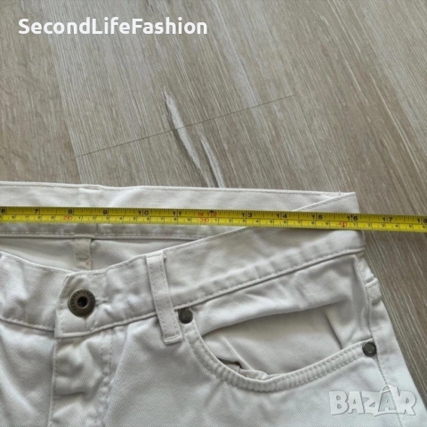 Мъжки дънки Peak Performance Barrow с копчета, W31 L34, бял деним, снимка 4 - Дънки - 53010887